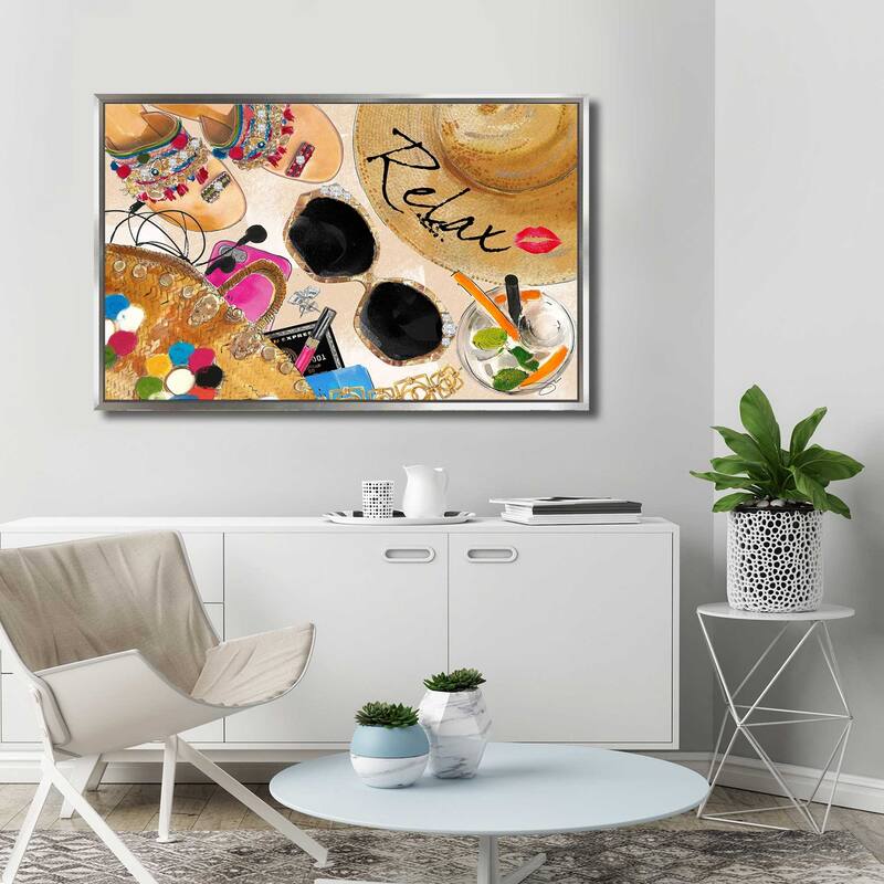 "Her Beach Day" by Jodi Print on Floating Canvas