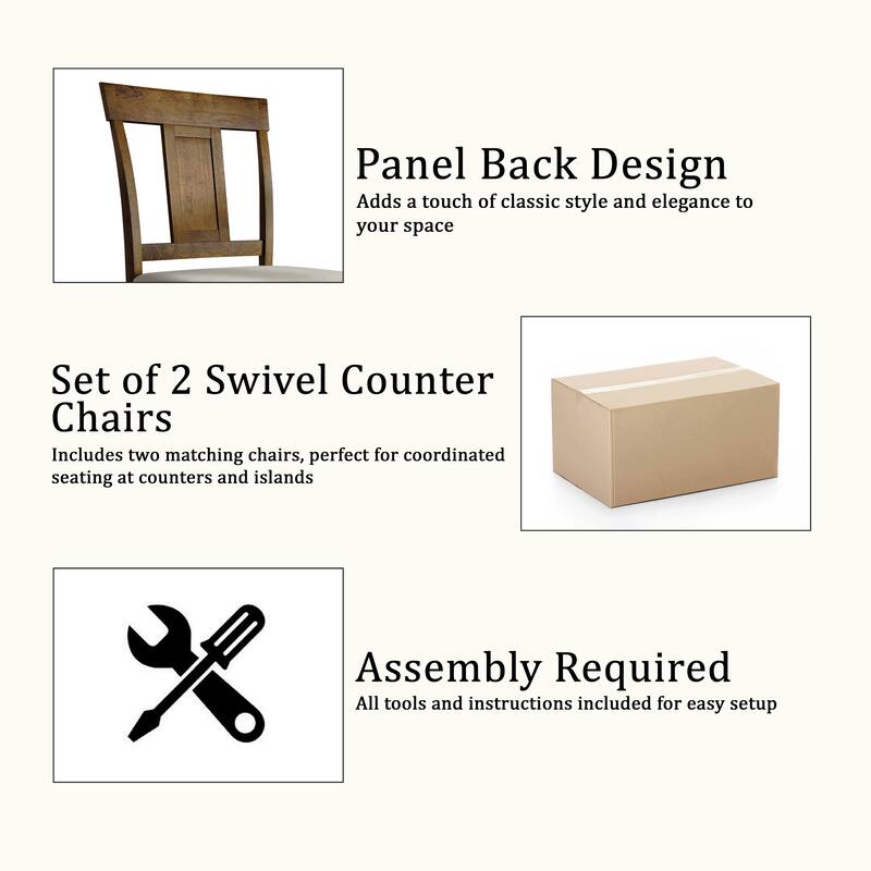 CraftPorch Luxury Swivel Counter Chair with Round Table