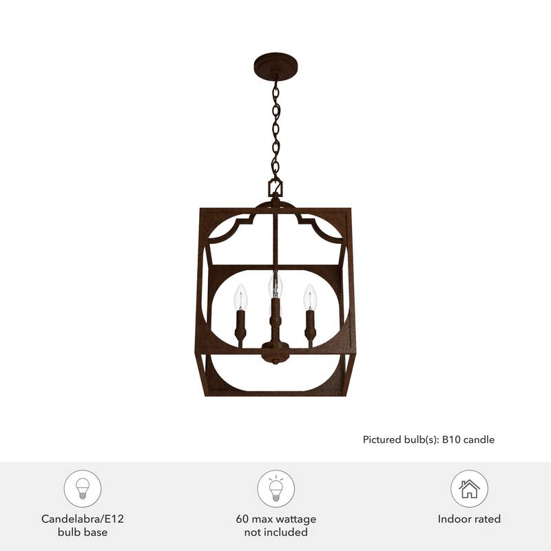 Hunter 15" Highland Hill 4-Light Pendant - Kitchen Island, Dining Room, Entry - Farmhouse, Rustic
