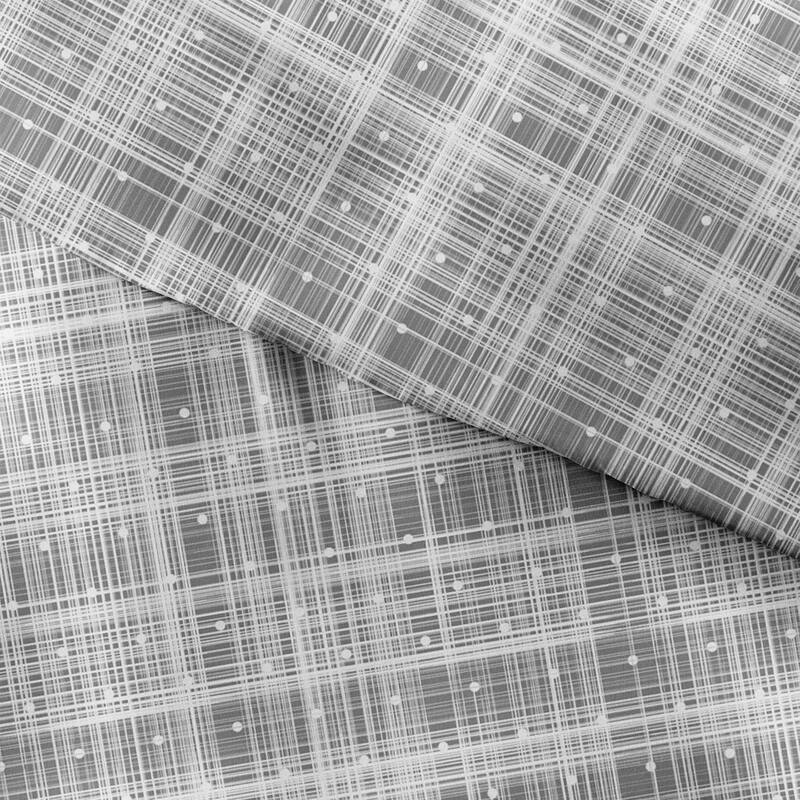 Becky Cameron Polka Dot 3-piece Patterned Duvet Cover Set - Grey - King