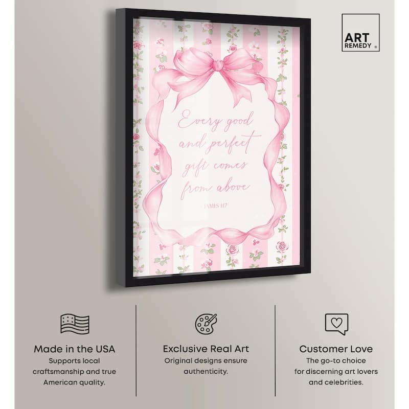 Good and Perfect Gift Bow Shadowbox by Art Remedy
