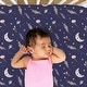 preview thumbnail 3 of 3, The Peanutshell Blue Lunar Love Microfiber 4 Pack Crib Sheet Set