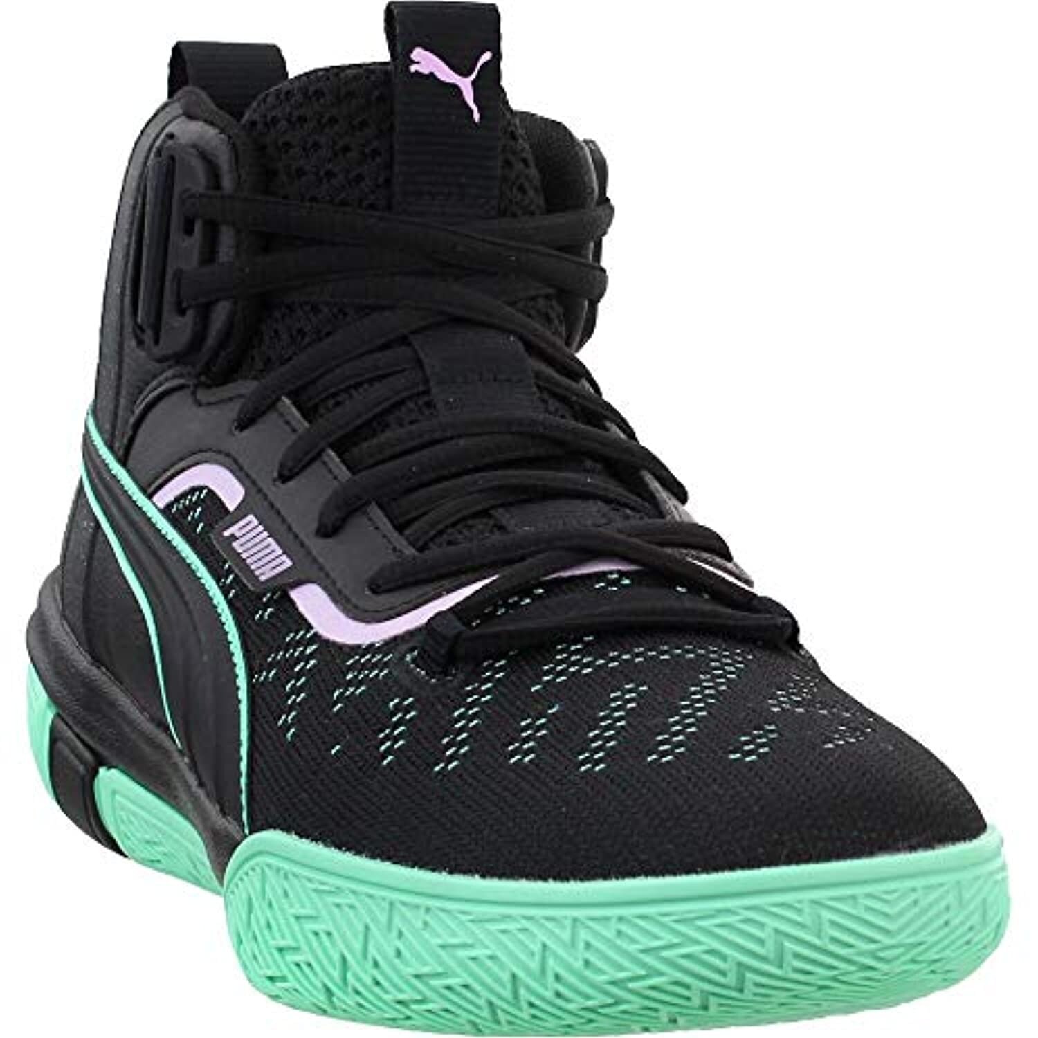 Shop Puma Mens Legacy Dark Mode Black Athletic Basketball Shoes 12
