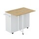 preview thumbnail 7 of 17, Mobile Kitchen Island Cart with Storage Cabinets, Wine Rack, Spice Rack, Towel Holder，for Organizing Kitchens & Meal Prep