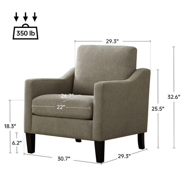 dimension image slide 0 of 2, Fabric Modern Accent Chair Armchair