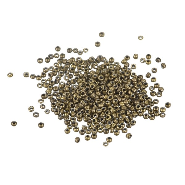 2000Pcs 1.5mm Round Crimp Beads Jewelry Making Crimp End Spacer
