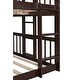 preview thumbnail 39 of 41, Roomfitters Full-Over-Full Triple Bunk Bed with Built-in Ladder, Slide, Sturdy Wooden Frame, Safety Guardrails