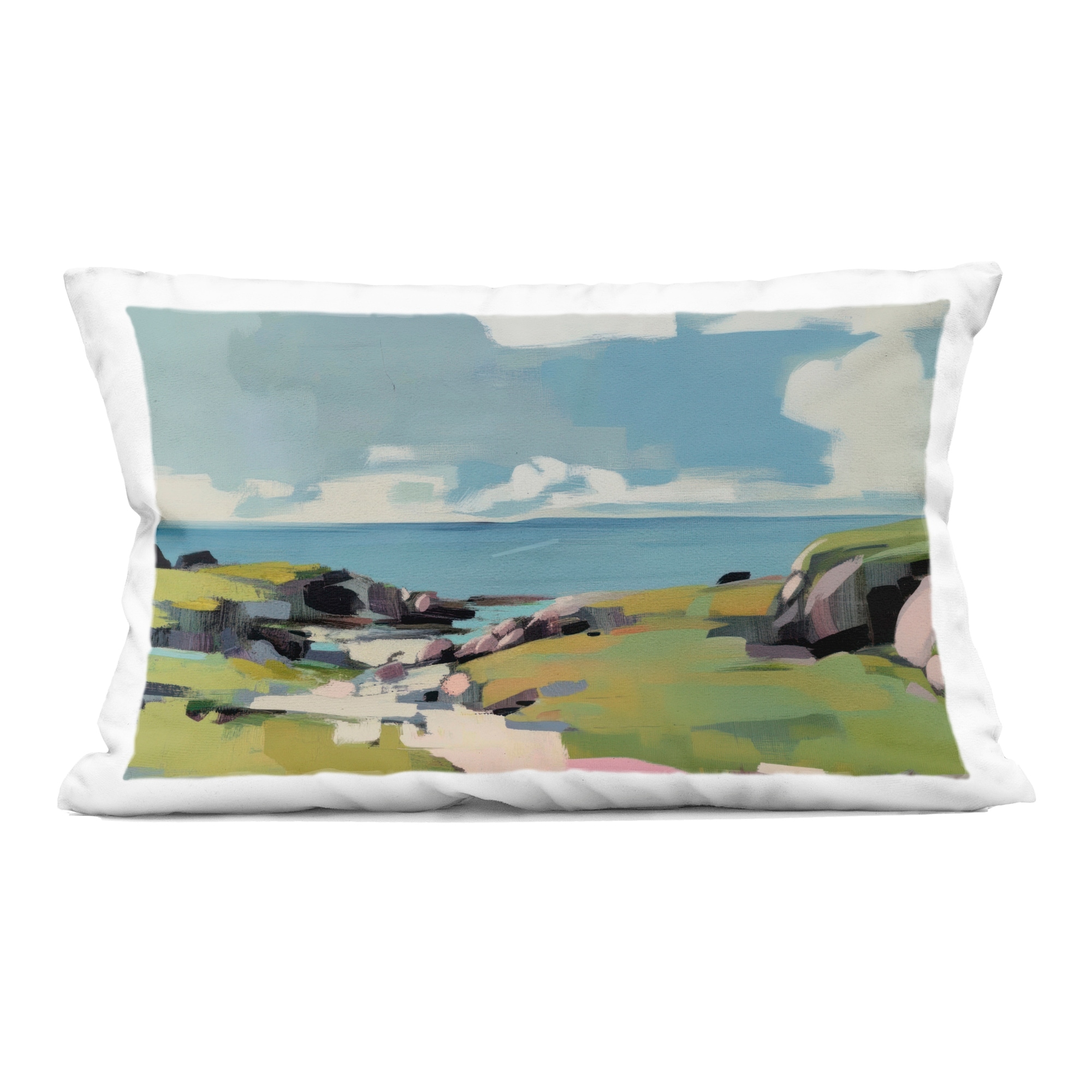 Stupell Green Bay Breeze Decorative Printed Throw Pillow Design by Elara Yasna
