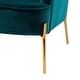 preview thumbnail 103 of 117, Barbara 43" Contemporary Velvet Loveseat Sofa with Goldtone Metal Legs by HULALA HOME