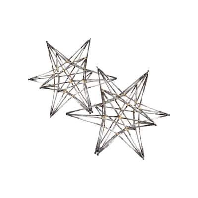 A&B Home Set of 2 Ravelle Star Accents