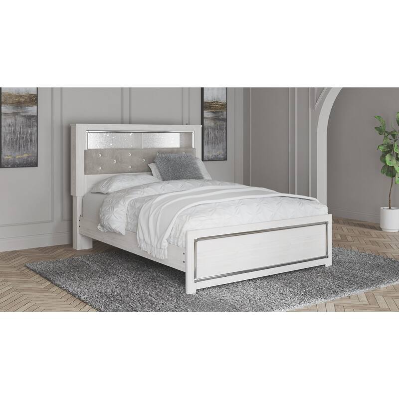 Signature Design by Ashley Altyra White Panel Bookcase Bed - Queen