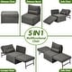 preview thumbnail 2 of 6, 5-in-1 Convertible Multi-fuction Sofa Chair Bed Sleeper