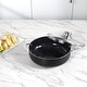 preview thumbnail 7 of 28, Bistro-Cera Aluminum Speckled Black Ceramic Caldero with Glass Lid, Black