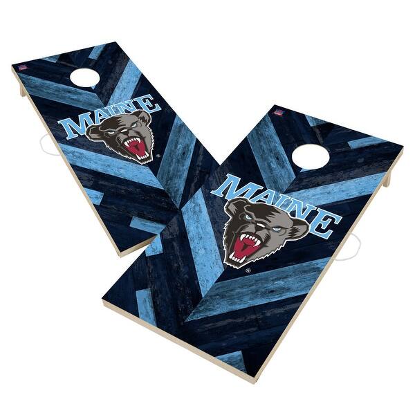 slide 2 of 6, Maine Black Bears Cornhole Board Set 16 Years and Up
