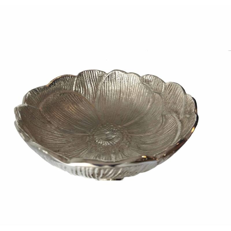 2 Tier Fruit Bowl Stand Aluminum Decor