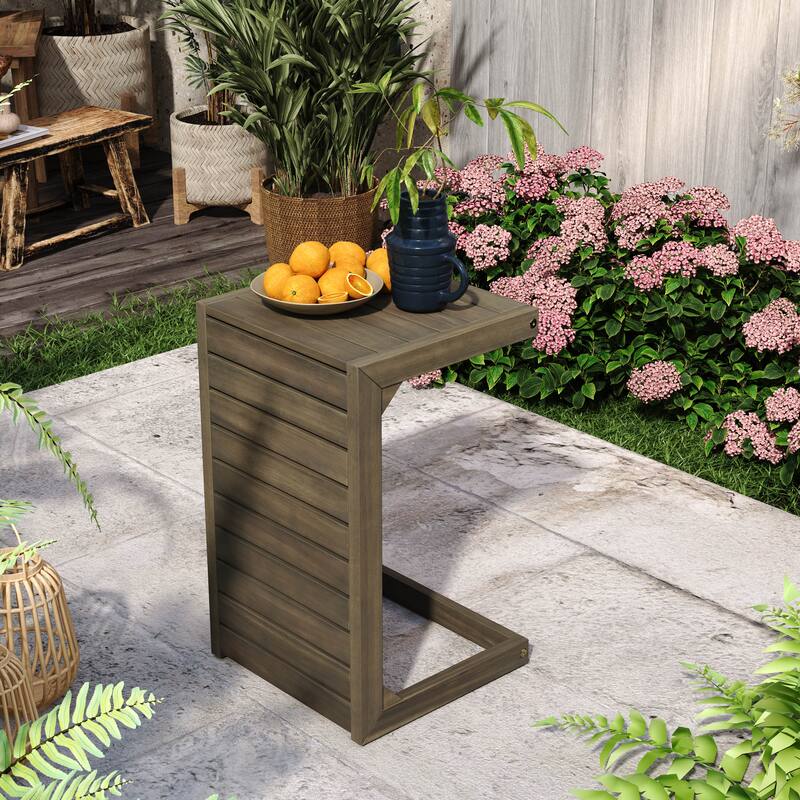 Christopher Knight Home - Mira Outdoor Stylish Acacia Wood and Rattan Set - Grey Finish