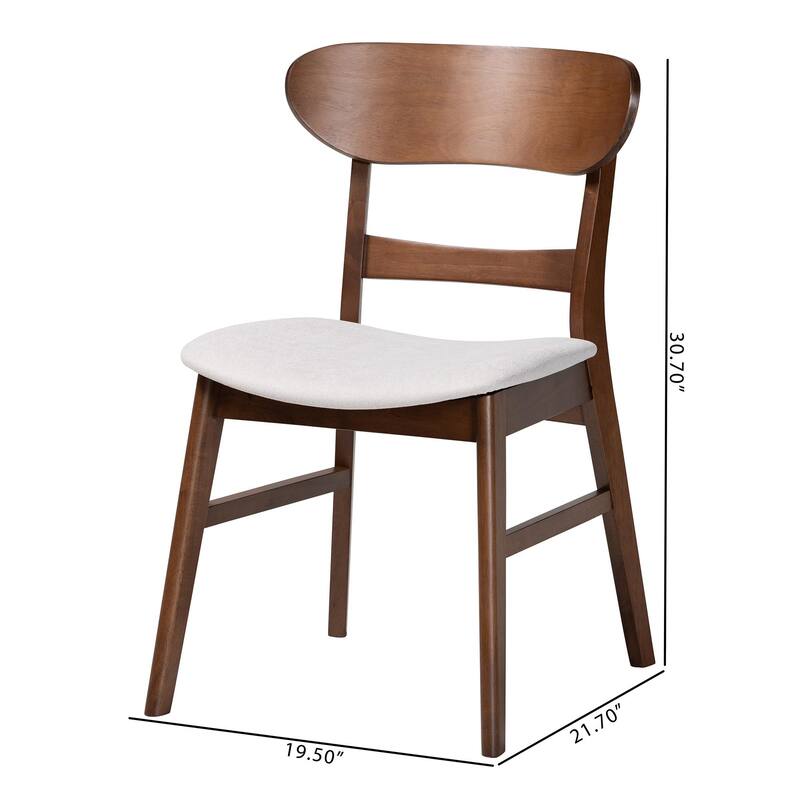 Everwood Dining Chair - Bentwood Frame Seating with Contoured Back and Padded Seat, Mid-Century Style Side Chair