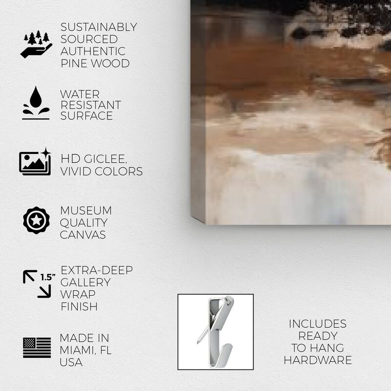 Wynwood Studio Abstract Chocolat Madness Brown and Modern & Contemporary Wall Art Canvas Print