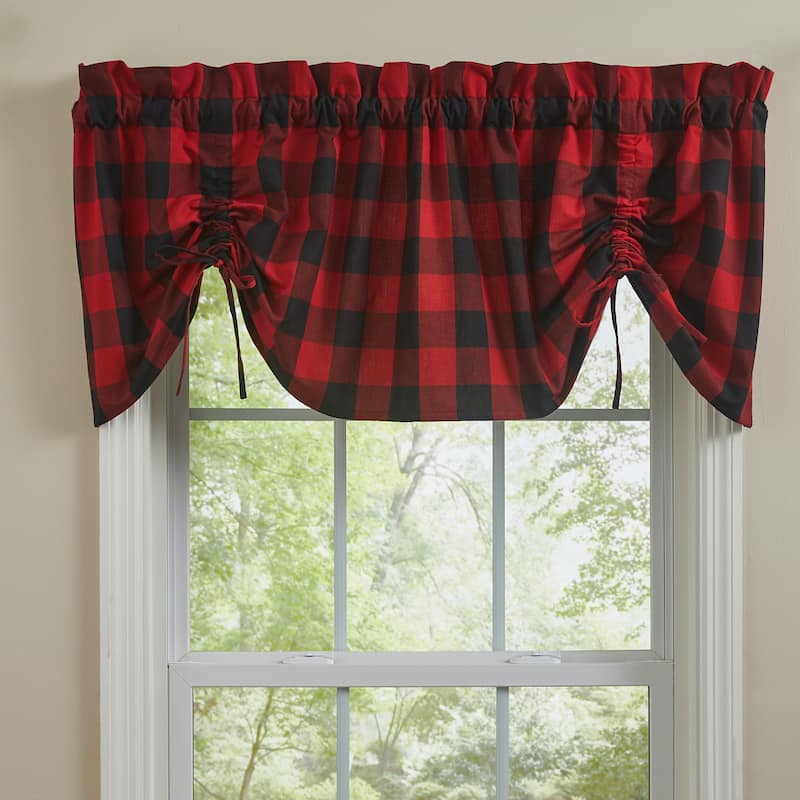 Park Designs Buffalo Check Lined Farmhouse Valance 60" - 60" X 20"
