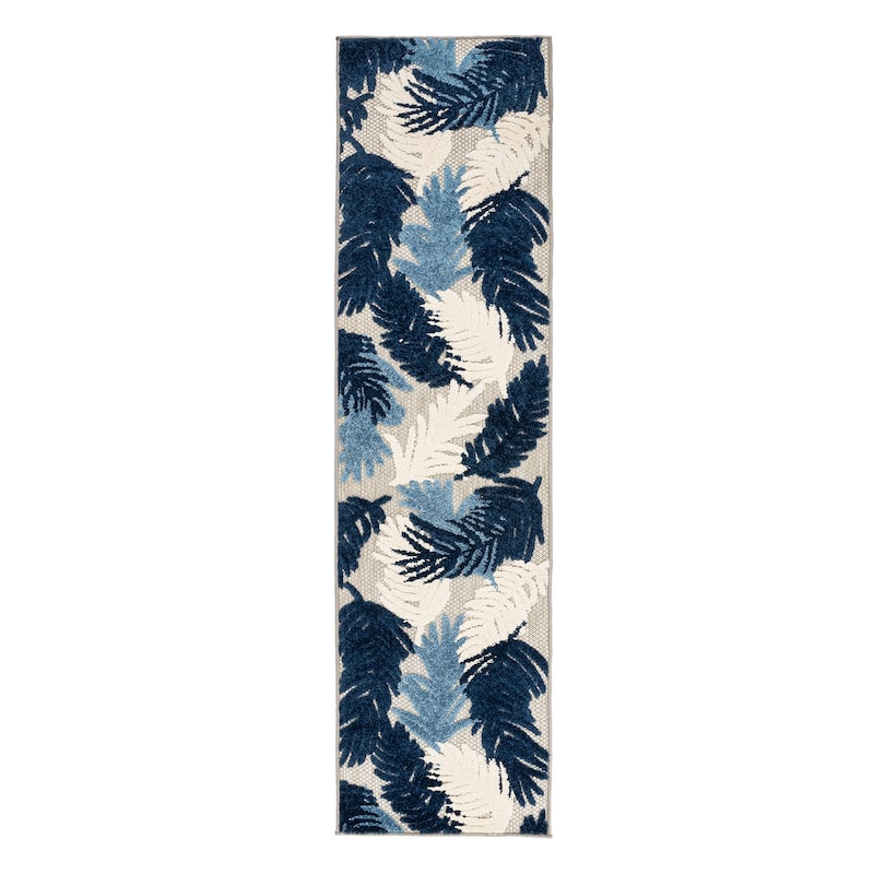 World Rug Gallery Tropical Floral Modern Indoor/Outdoor Area Rug