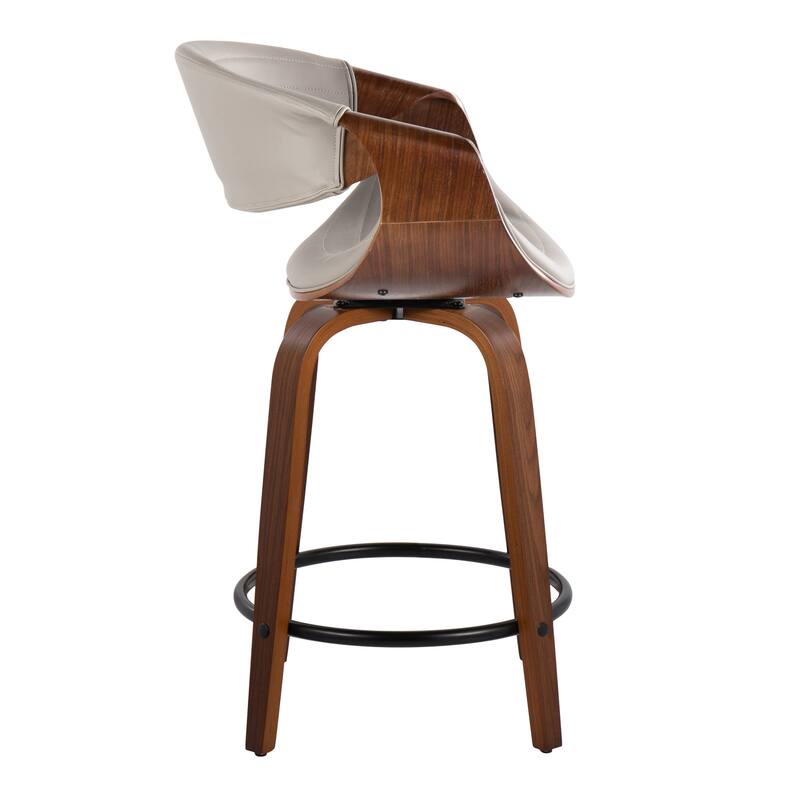 Carson Carrington Kanteborg 24" Fixed-Height Counter Stool with Round Footrest (Set of 2)