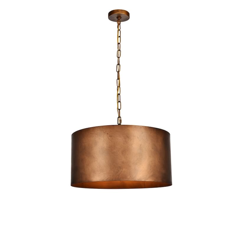 Miro Collection Pendant D20 H11.75 Lt:3 Manual Brass Finish - manual brass