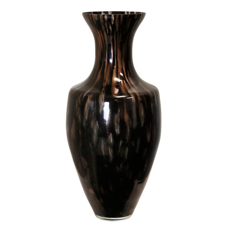 StyleCraft Giara Vase - Black Avventurina Iris - Black