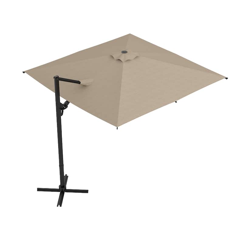 9.5 Ft Outdoor Cantilever Umbrella Quality Materials & User - friendly Features(Cross Stand Only)
