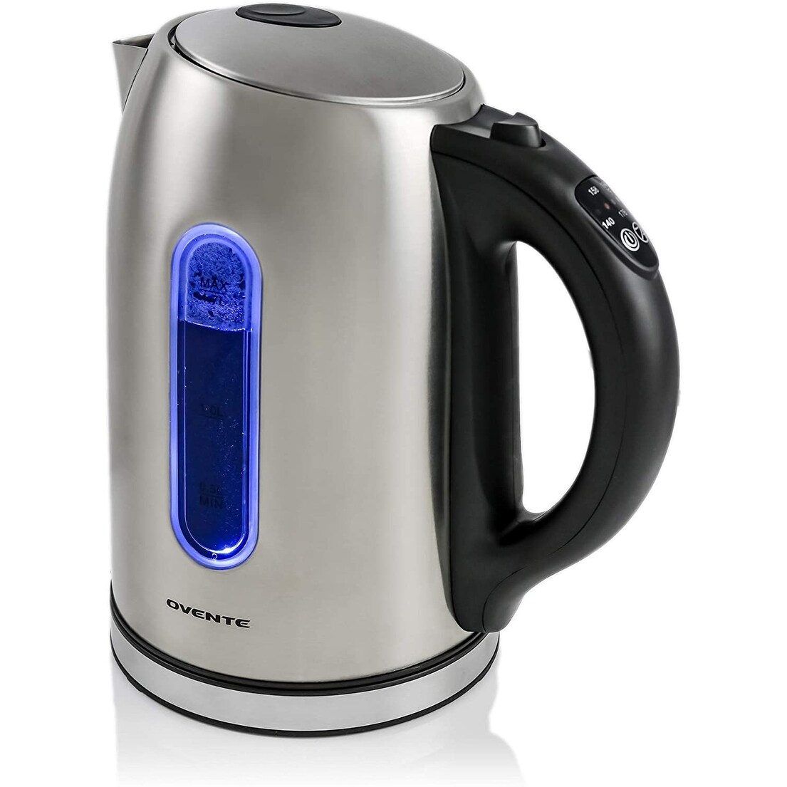 MegaChef 1.7Lt. Stainless Steel Electric Tea Kettle With 5 Preset Temps 