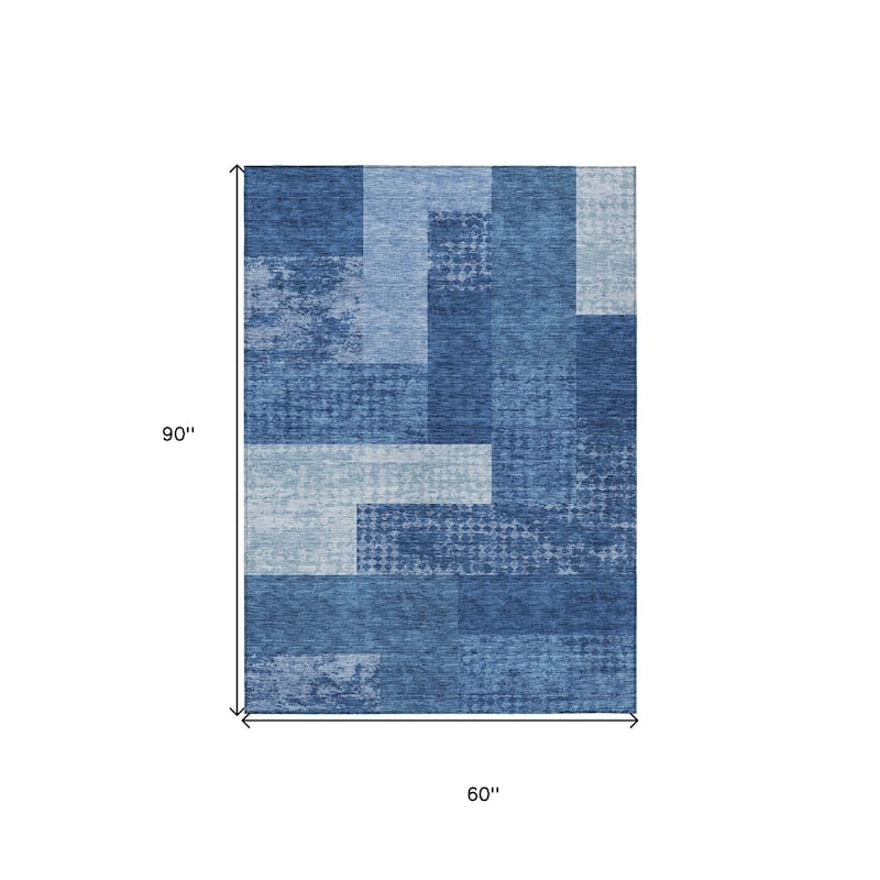 HomeRoots Geometric Transitional Rectangle Outdoor Rug