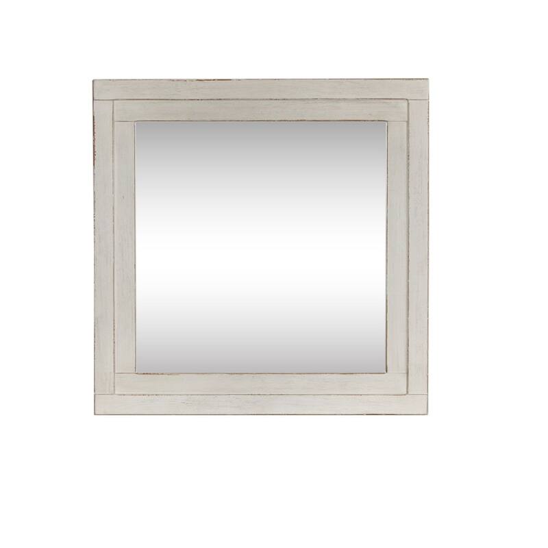 Modern Farmhouse Flea Market White Distressed Mirror