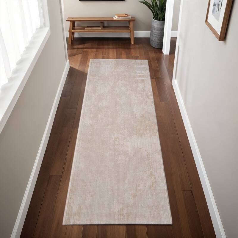 HomeRoots Abstract Bohemian Runner Area Rug - 87.00 in. x 30.00 in. x 0.47 in. - 87.00 in. x 30.00 in.  x 0.47 in.