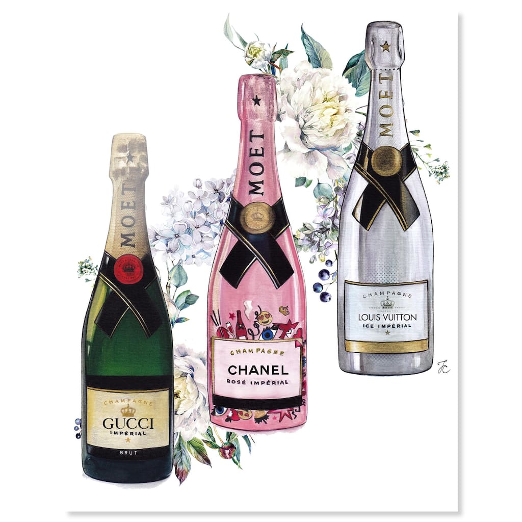 Doll Memories - Champagne Floral Acrylic by Art Remedy, Ready to Hang