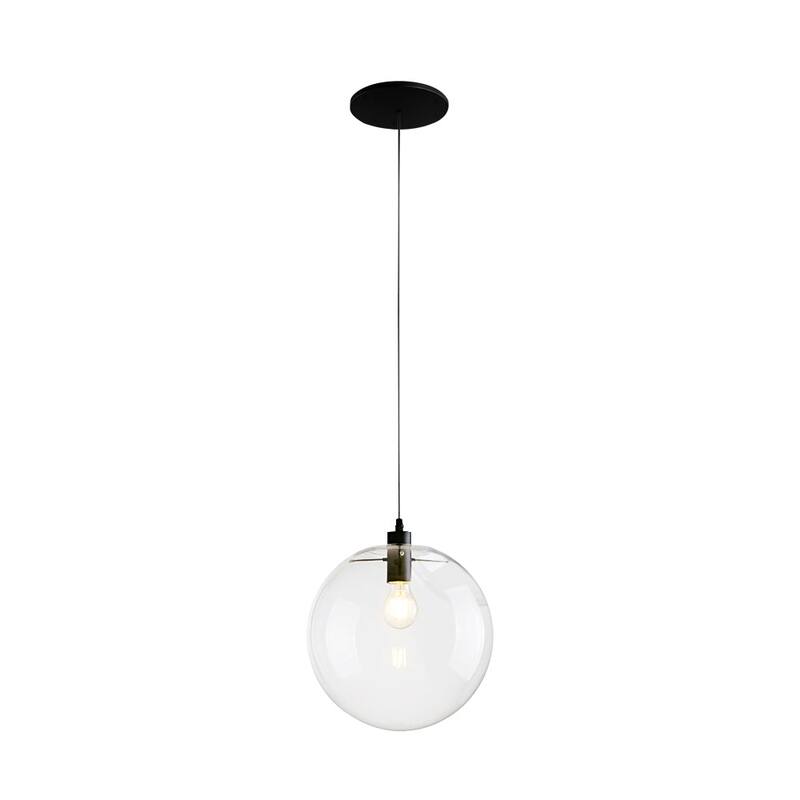 Modern Clear Glass Globe Pendant Light - 11.81 Inches