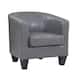 Option Charcoal Grey Faux Leather