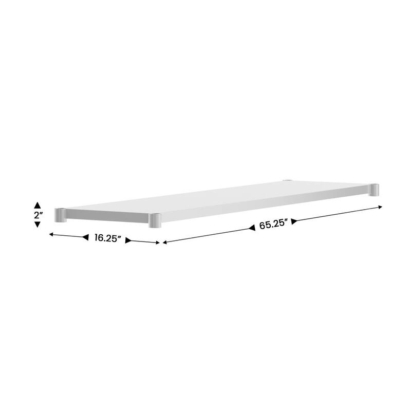 Galvanized Steel Adjustable Add-On Work Table Restaurant Shelf for Work Tables