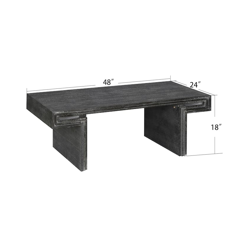 American Vintage Industrial Coffee Table, Easy Assembly