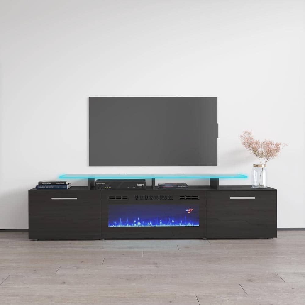 Rova EF Electric Fireplace Modern 75" TV Stand