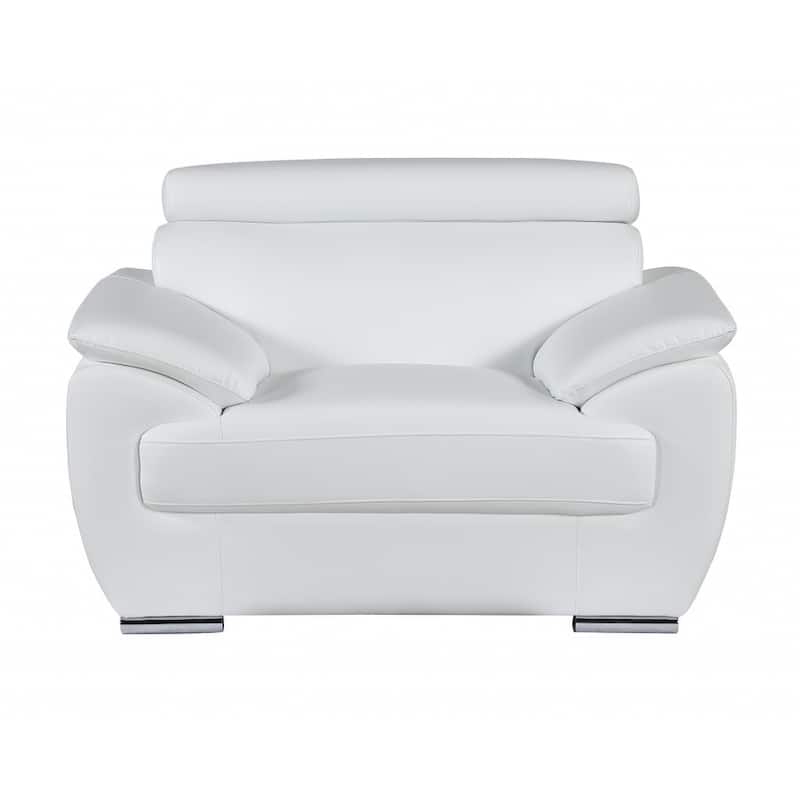 HomeRoots Genuine Leather Chair and a Half - 38