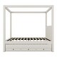 preview thumbnail 30 of 33, Upholstery Canopy Platform Bed with Trundle and Three Storage Drawers