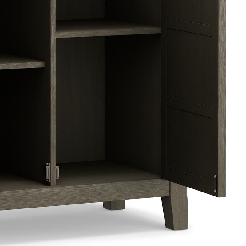 WYNDENHALL Portland SOLID WOOD 30 inch Wide Transitional Low Storage Cabinet - 30"w x 14"d x 31"h