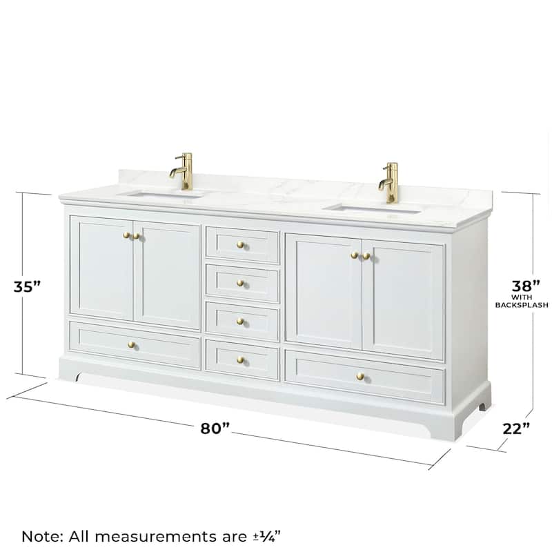 Wyndham Collection WCS202080D-QTZ-UNSM70 Deborah 80" Free Standing