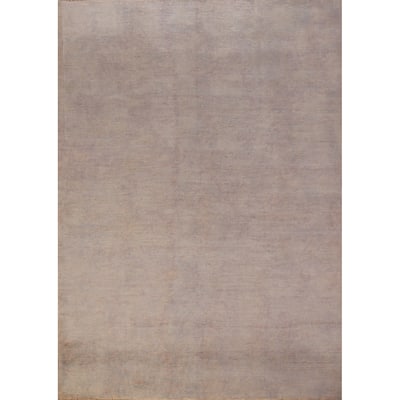 Gray & Beige Modern Gabbeh Oriental Area Rug Handmade Wool Carpet - 6'8" x 8'10"