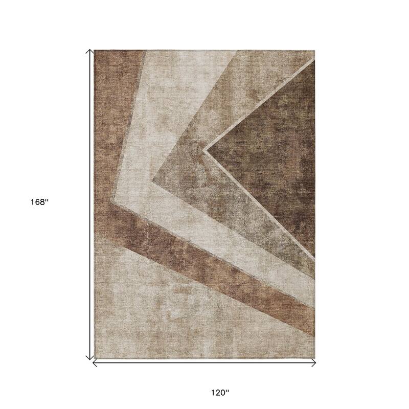 HomeRoots Geometric Transitional Rectangle Outdoor Rug