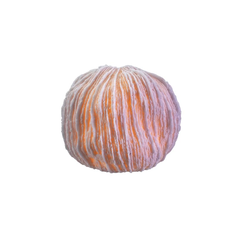 Resin LED Coral Shaped Lamp, White - 10.9"L x 10.9"W x 9.0"H
