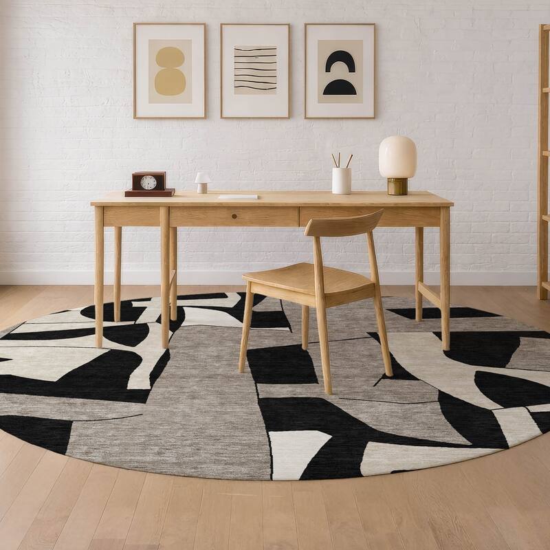 Machine Washable Indoor/ Outdoor Modern Crestone Chantille Rug