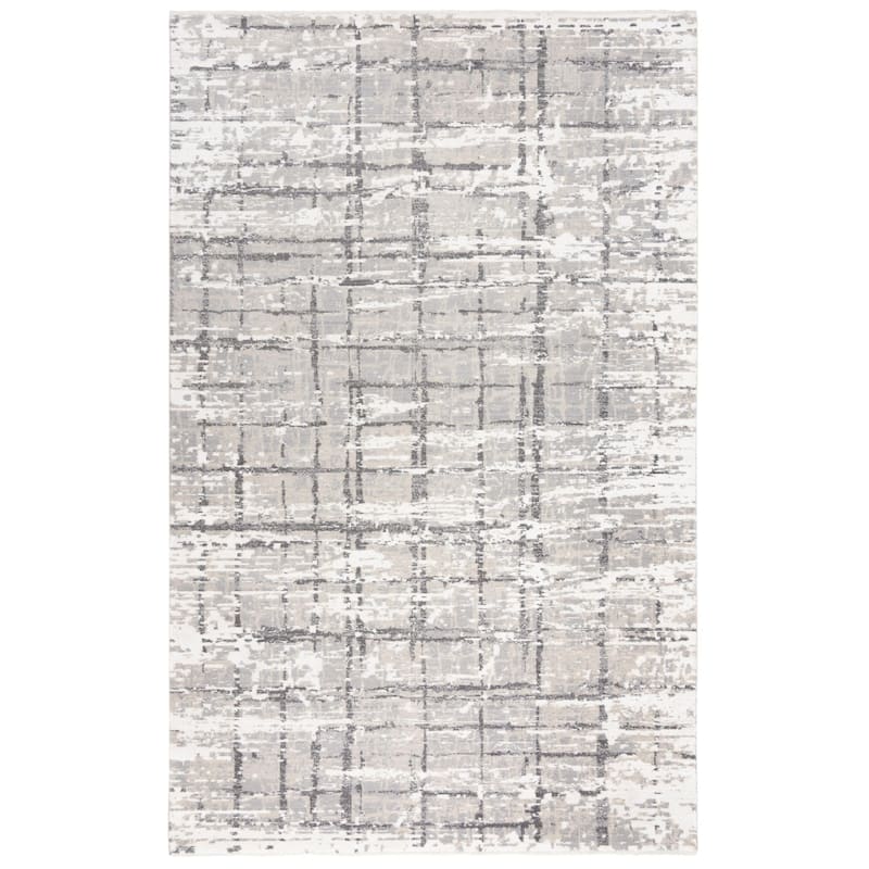 Alora Decor Aurora Transitional Wool/Tencel Area Rug - 8' x 10' - Grey/Ivory
