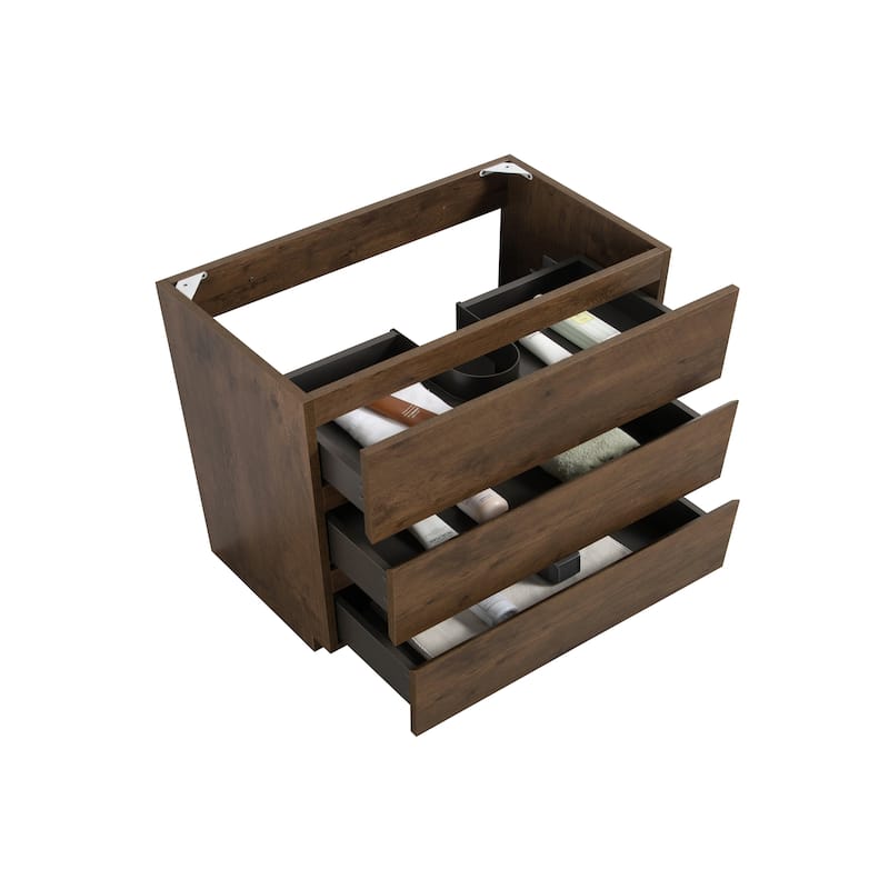 (Base Only) Floor Cabinet Vanity Base with 3 Drawers