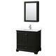 Option Dark Espresso / White Cultured Marble Top /