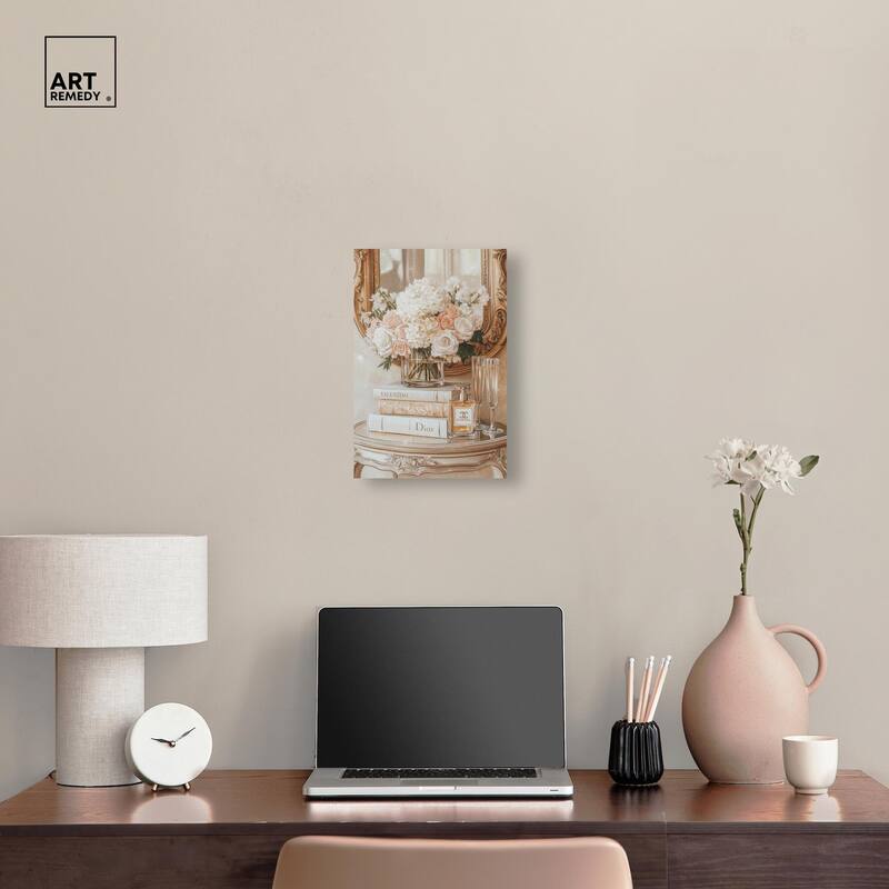 Mirror and Classy Glam Books Canvas by Art Remedy, Gallery Wrapped